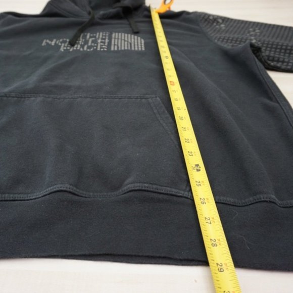 THE NORTH FACE Mens XXL BLACK PULLOVER HOODIE 3M REFLECTIVE PRINT LOGO GRAPHIC - Picture 8 of 12